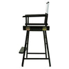 24'' Director's Chair Black Frame-White Canvas - Casual Home