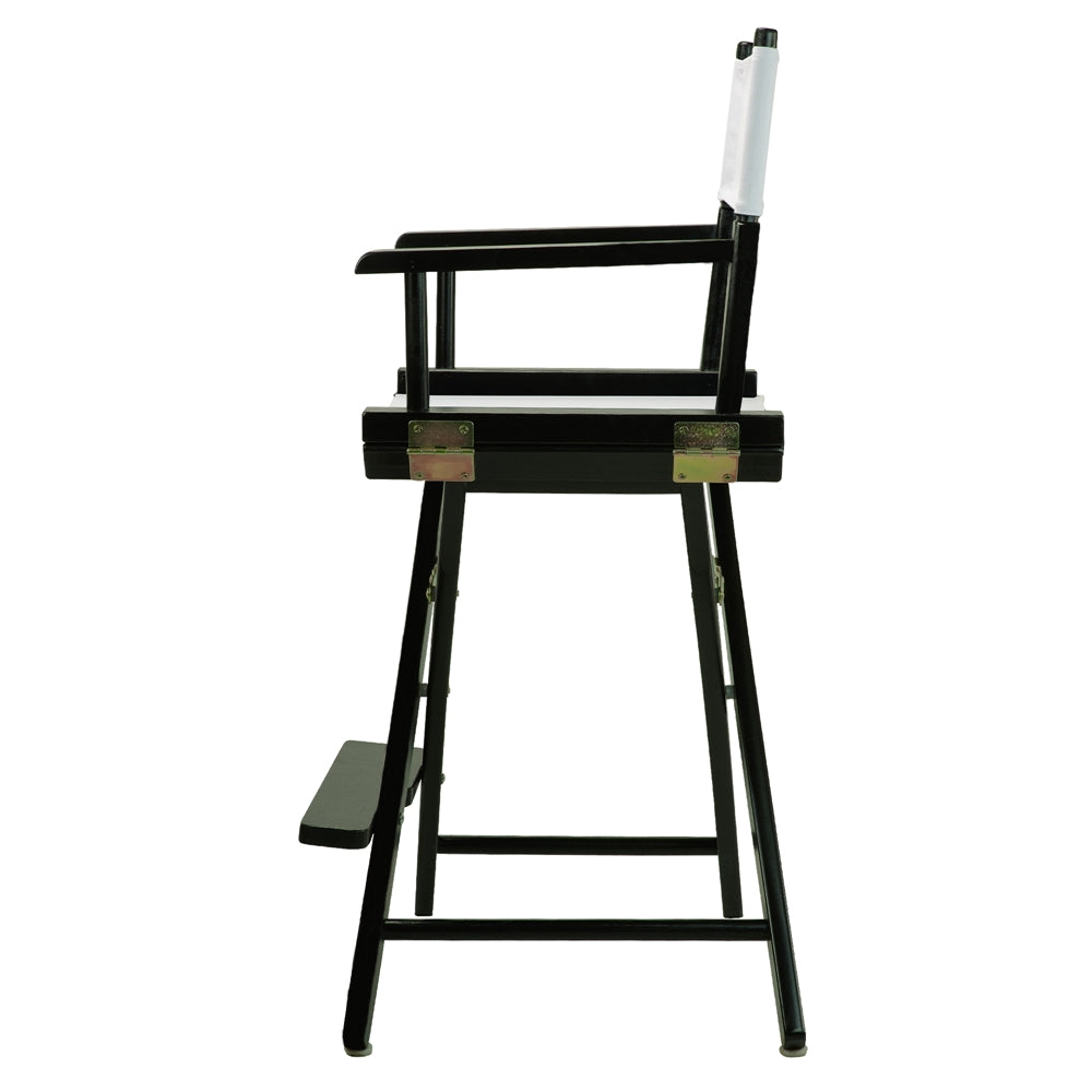 24'' Director's Chair Black Frame-White Canvas - Casual Home