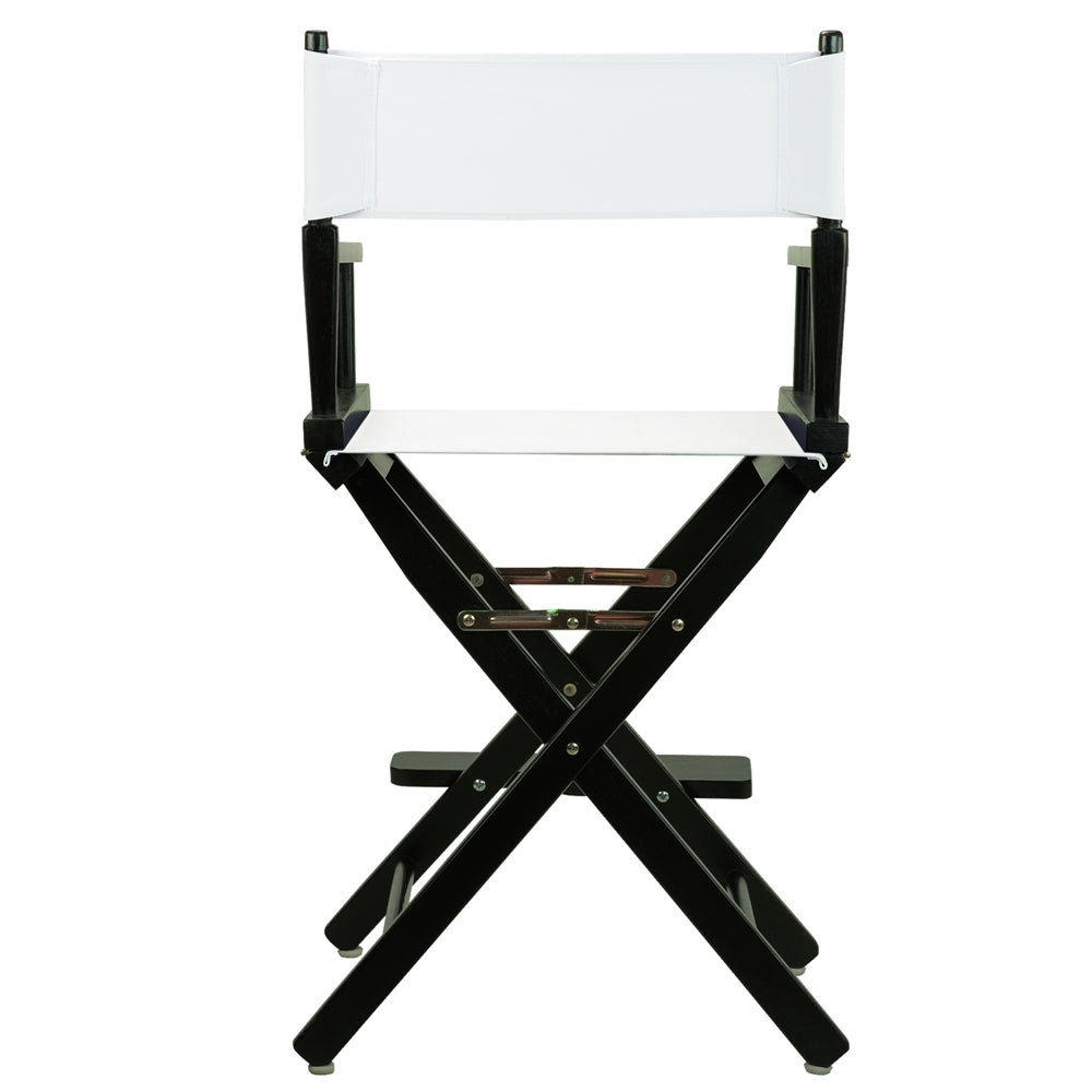 24'' Director's Chair Black Frame-White Canvas - Casual Home