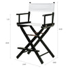 24'' Director's Chair Black Frame-White Canvas - Casual Home
