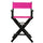 24'' Director's Chair Black Frame-Magenta Canvas - Casual Home