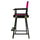 24'' Director's Chair Black Frame-Magenta Canvas - Casual Home