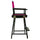 24'' Director's Chair Black Frame-Magenta Canvas - Casual Home
