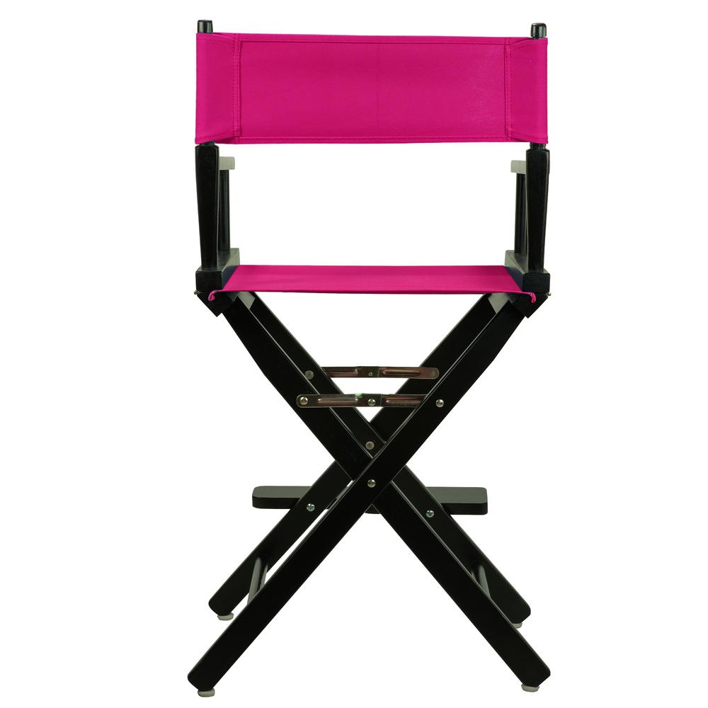 24'' Director's Chair Black Frame-Magenta Canvas - Casual Home