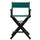 24'' Director's Chair Black Frame-Hunter Green Canvas - Casual Home