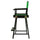24'' Director's Chair Black Frame-Green Canvas - Casual Home