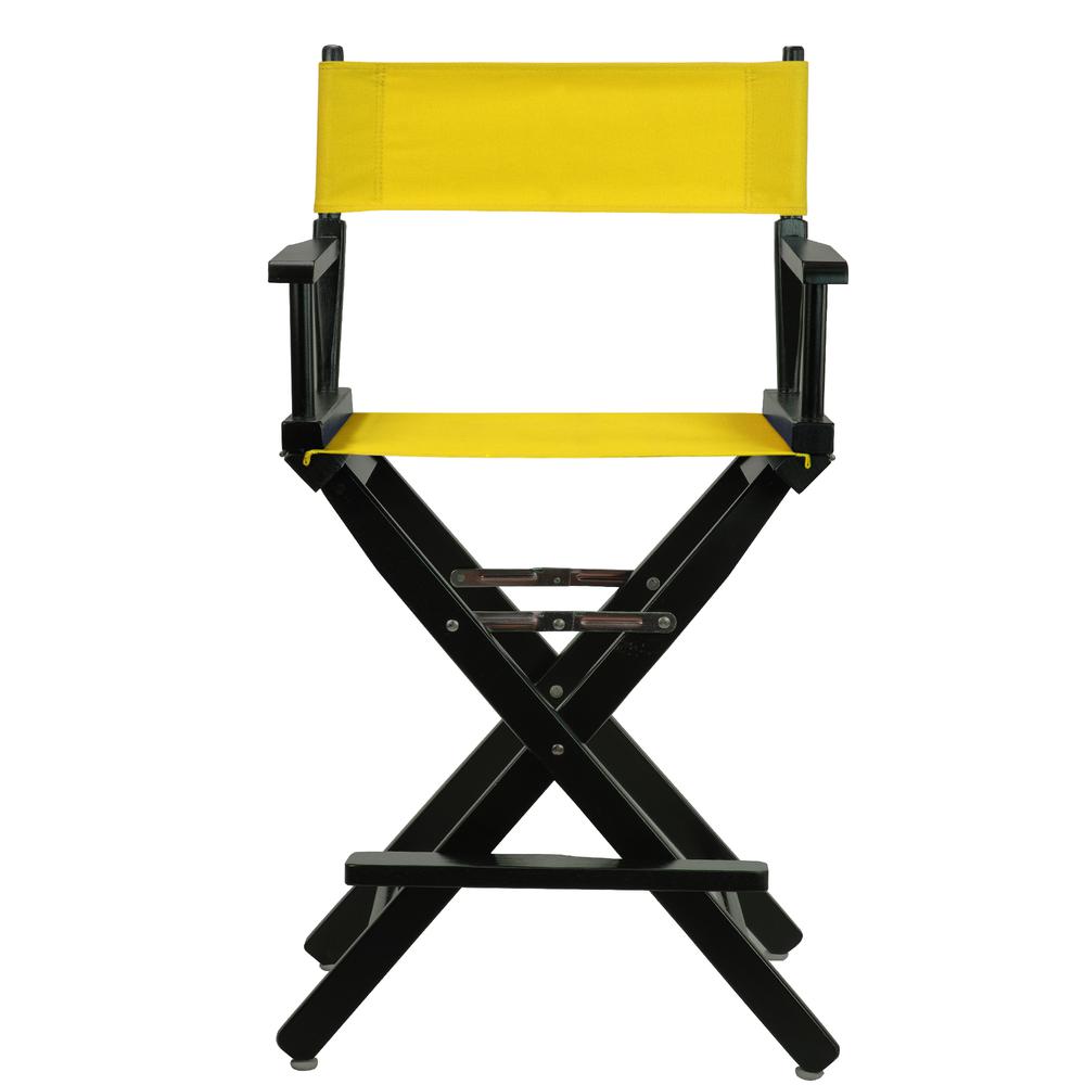 24'' Director's Chair Black Frame-Gold Canvas - Casual Home