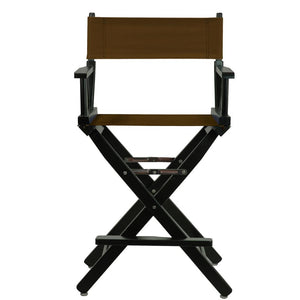 24'' Director's Chair Black Frame-Brown Canvas - Casual Home