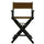 24'' Director's Chair Black Frame-Brown Canvas - Casual Home