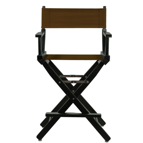 24'' Director's Chair Black Frame-Brown Canvas - Casual Home