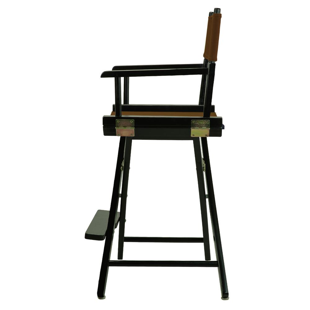 24'' Director's Chair Black Frame-Brown Canvas - Casual Home