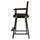 24'' Director's Chair Black Frame-Brown Canvas - Casual Home