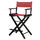 24'' Director's Chair Black Frame-Burgundy Canvas - Casual Home