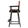 24'' Director's Chair Black Frame-Burgundy Canvas - Casual Home