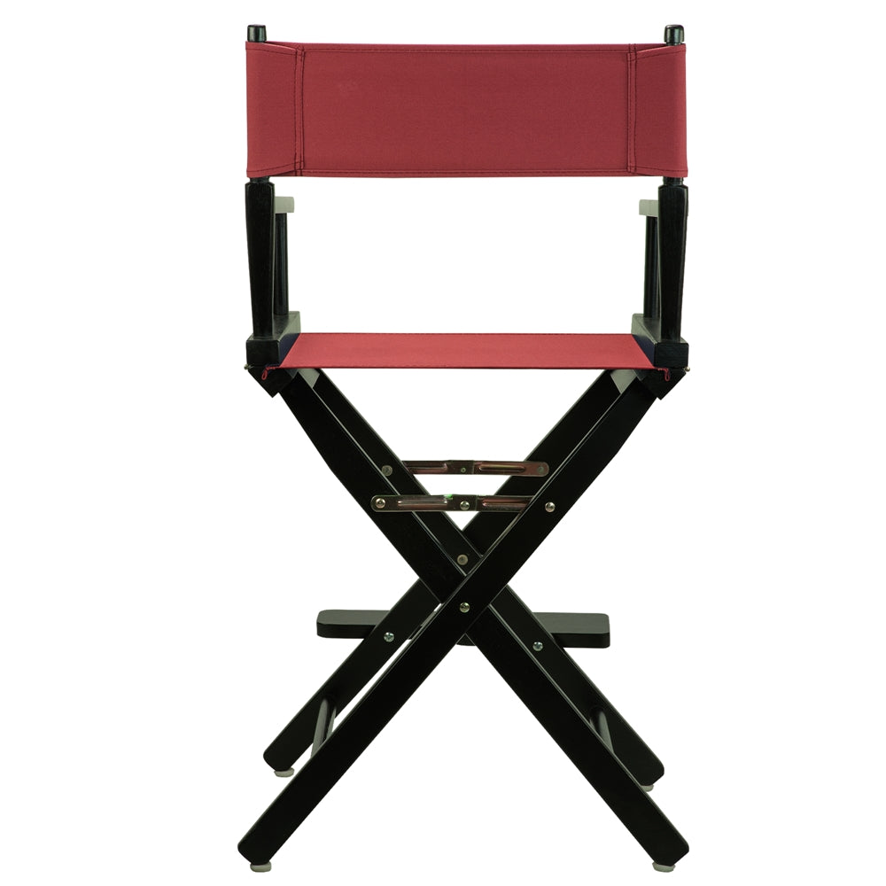 24'' Director's Chair Black Frame-Burgundy Canvas - Casual Home