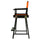 24'' Director's Chair Black Frame-Tangerine Canvas - Casual Home