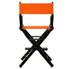 24'' Director's Chair Black Frame-Tangerine Canvas - Casual Home