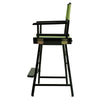 24'' Director's Chair Black Frame-Lime Green Canvas - Casual Home