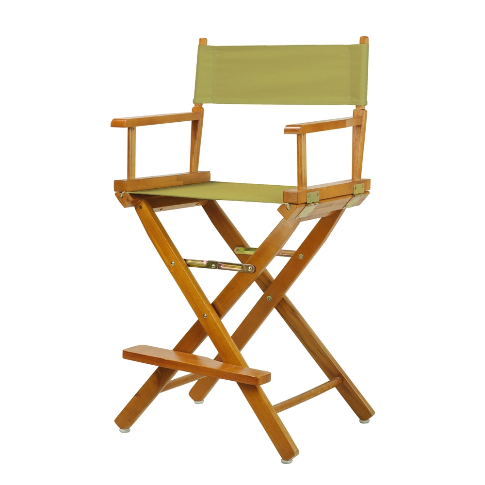 24'' Director's Chair Honey Oak Frame-Olive Canvas - Casual Home