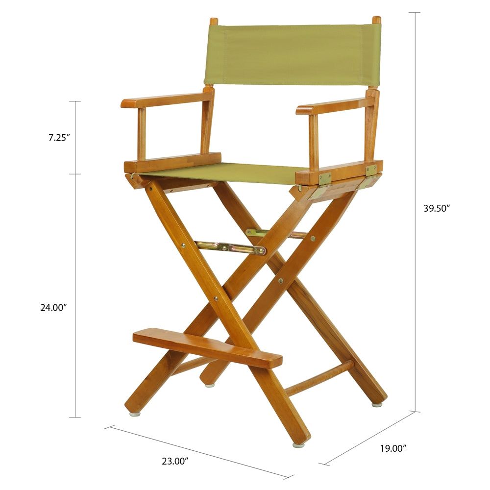 24'' Director's Chair Honey Oak Frame-Olive Canvas - Casual Home