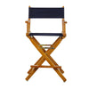 24'' Director's Chair Honey Oak Frame-Navy Blue Canvas - Casual Home