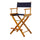 24'' Director's Chair Honey Oak Frame-Navy Blue Canvas - Casual Home