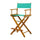 24'' Director's Chair Honey Oak Frame-Teal Canvas - Casual Home