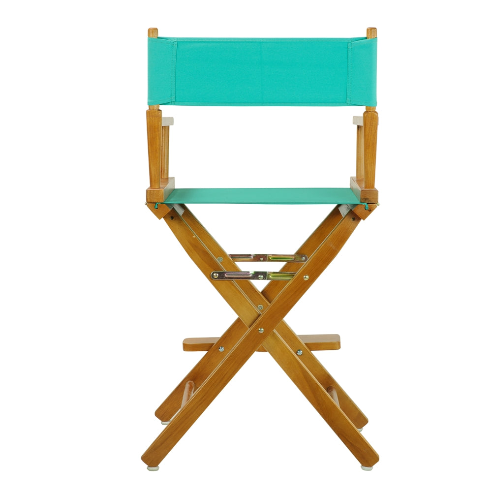 24'' Director's Chair Honey Oak Frame-Teal Canvas - Casual Home