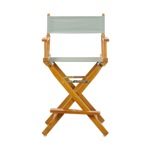 24'' Director's Chair Honey Oak Frame-Gray Canvas - Casual Home