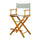 24'' Director's Chair Honey Oak Frame-Gray Canvas - Casual Home