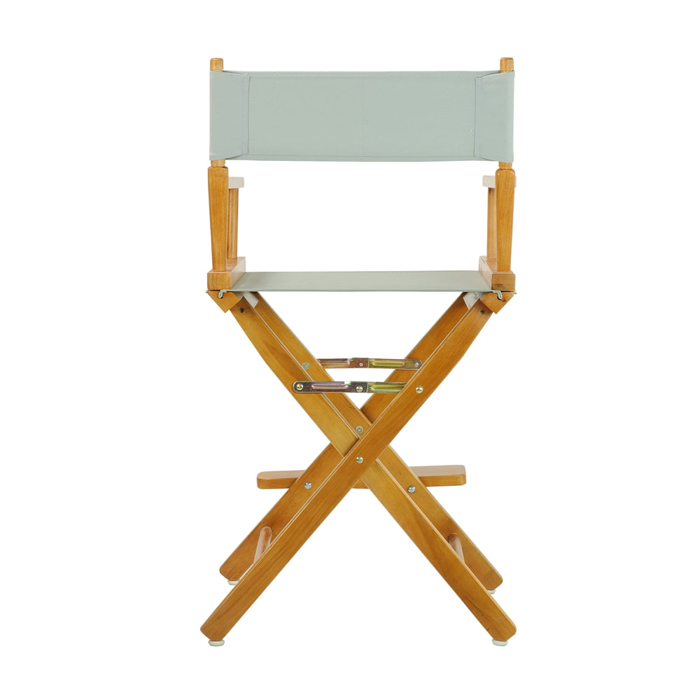 24'' Director's Chair Honey Oak Frame-Gray Canvas - Casual Home