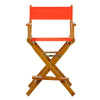 24'' Director's Chair Honey Oak Frame-Orange Canvas - Casual Home