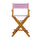 24'' Director's Chair Honey Oak Frame-Pink Canvas - Casual Home