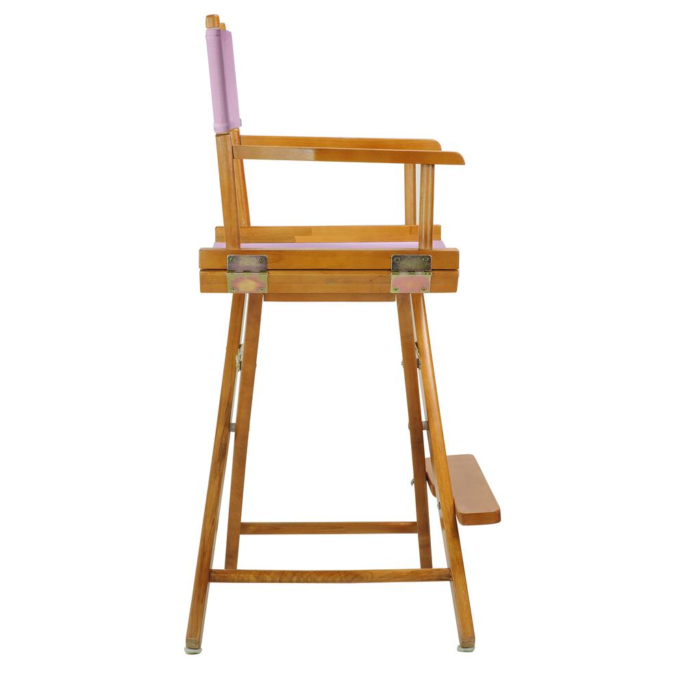 24'' Director's Chair Honey Oak Frame-Pink Canvas - Casual Home