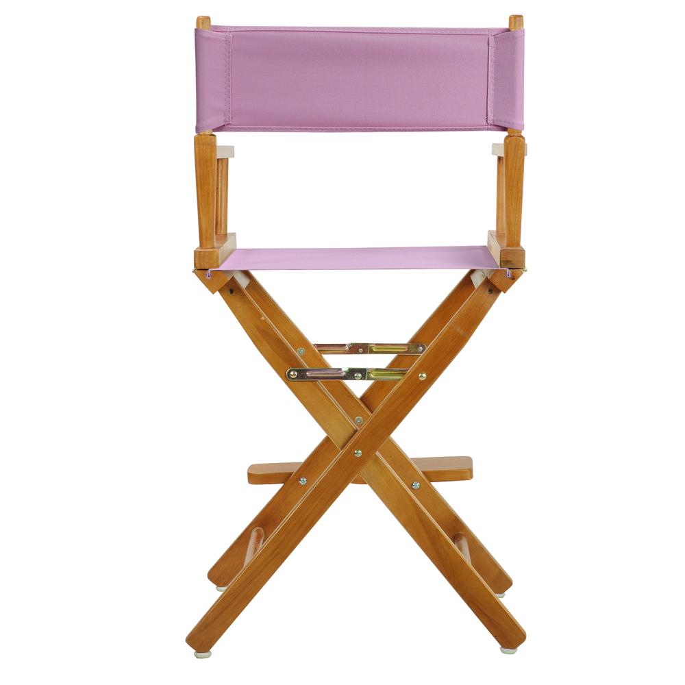 24'' Director's Chair Honey Oak Frame-Pink Canvas - Casual Home
