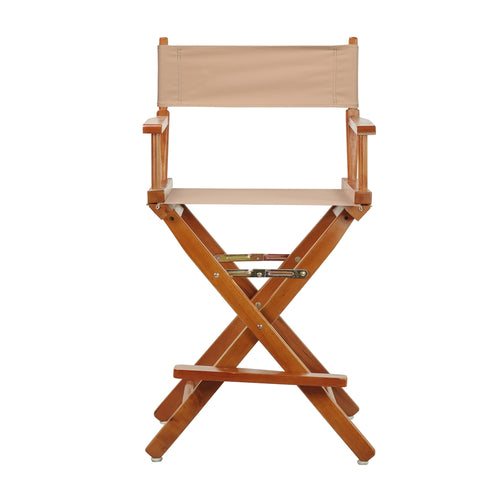 24'' Director's Chair Honey Oak Frame-Tan Canvas - Casual Home