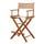 24'' Director's Chair Honey Oak Frame-Tan Canvas - Casual Home