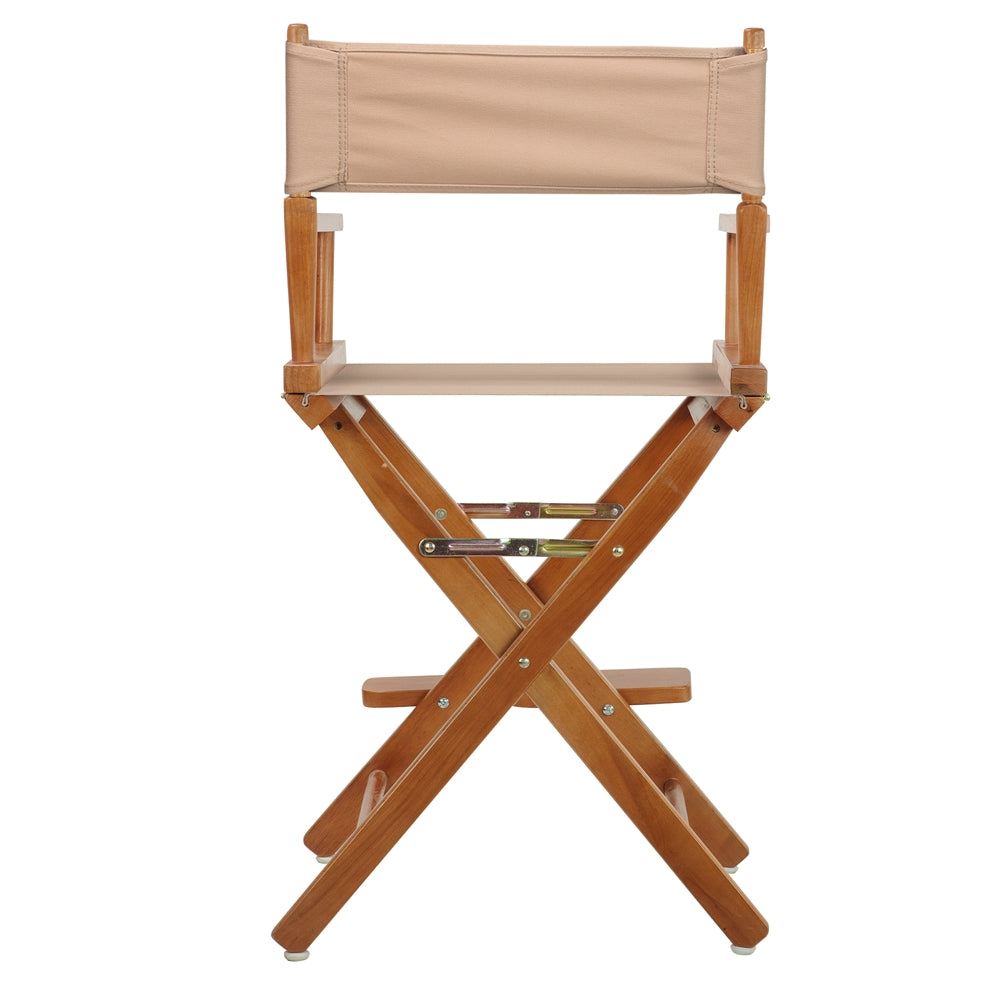24'' Director's Chair Honey Oak Frame-Tan Canvas - Casual Home