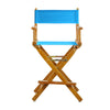 24'' Director's Chair Honey Oak Frame-Turquoise Canvas - Casual Home