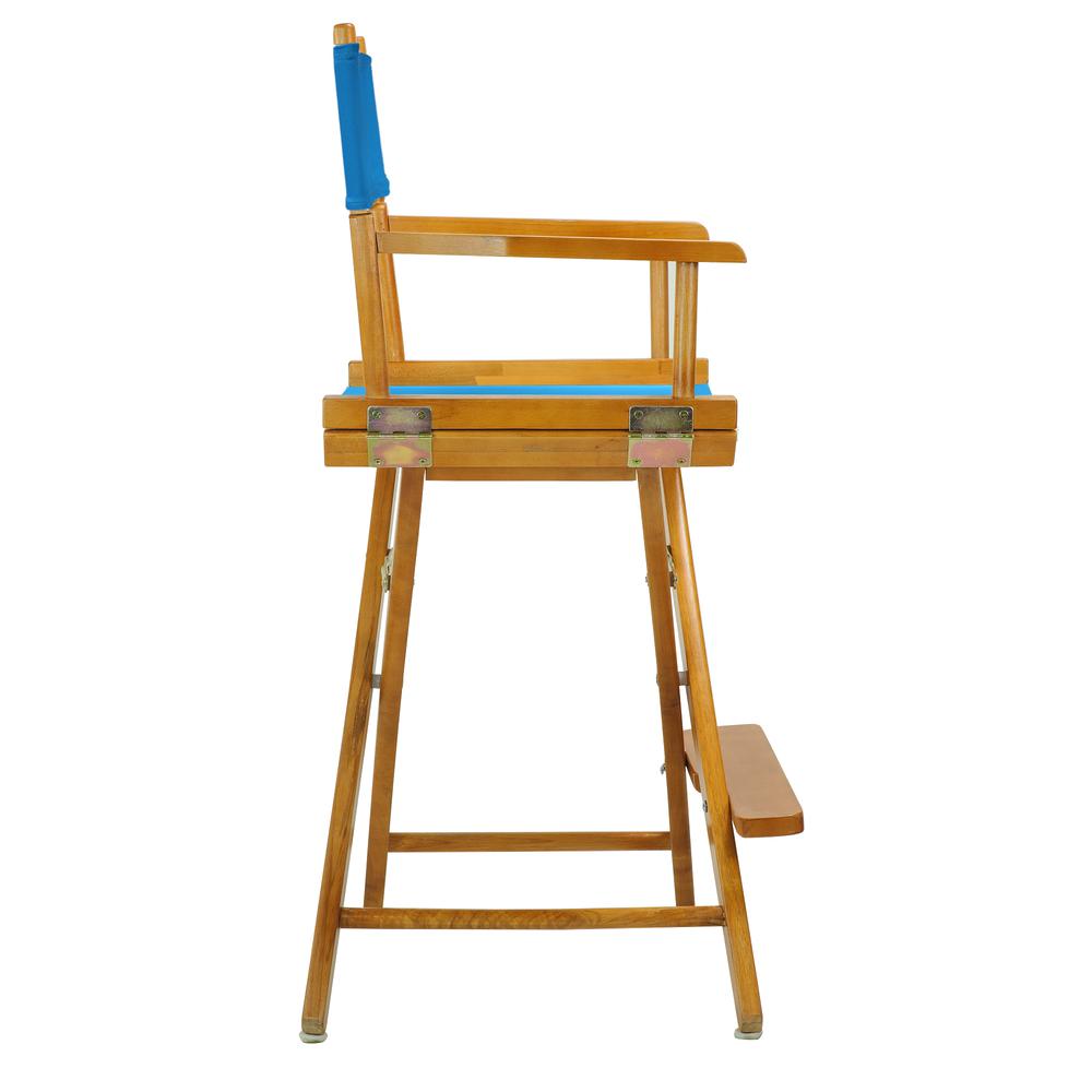24'' Director's Chair Honey Oak Frame-Turquoise Canvas - Casual Home