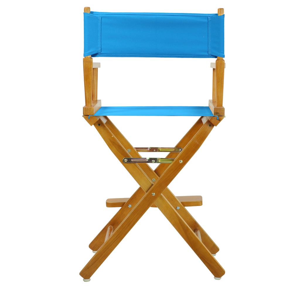 24'' Director's Chair Honey Oak Frame-Turquoise Canvas - Casual Home