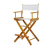 24'' Director's Chair Honey Oak Frame-White Canvas - Casual Home