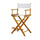 24'' Director's Chair Honey Oak Frame-White Canvas - Casual Home