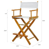 24'' Director's Chair Honey Oak Frame-White Canvas - Casual Home