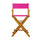 24'' Director's Chair Honey Oak Frame-Magenta Canvas - Casual Home