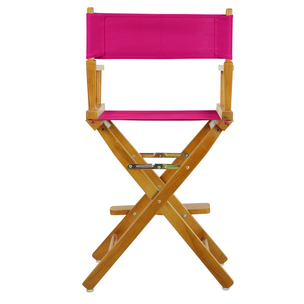 24'' Director's Chair Honey Oak Frame-Magenta Canvas - Casual Home