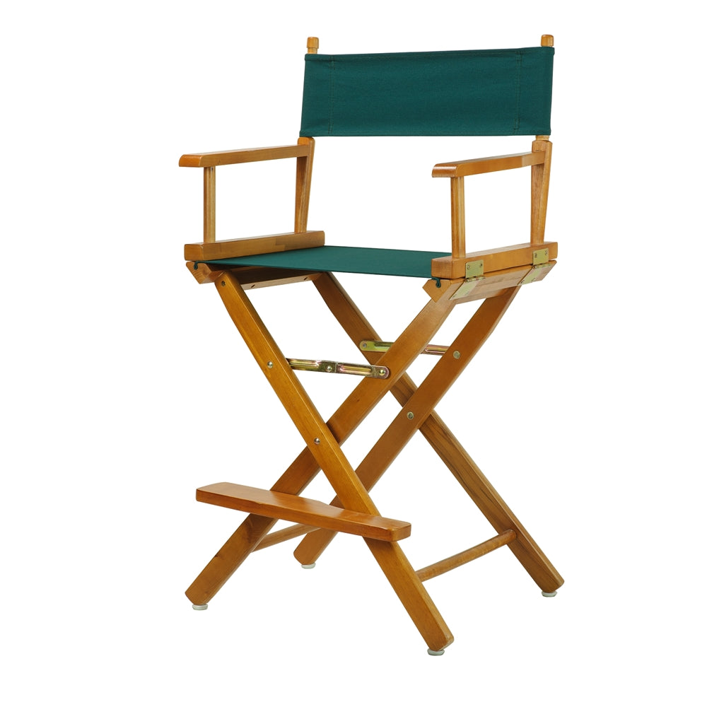 24'' Director's Chair Honey Oak Frame-Hunter Green Canvas - Casual Home