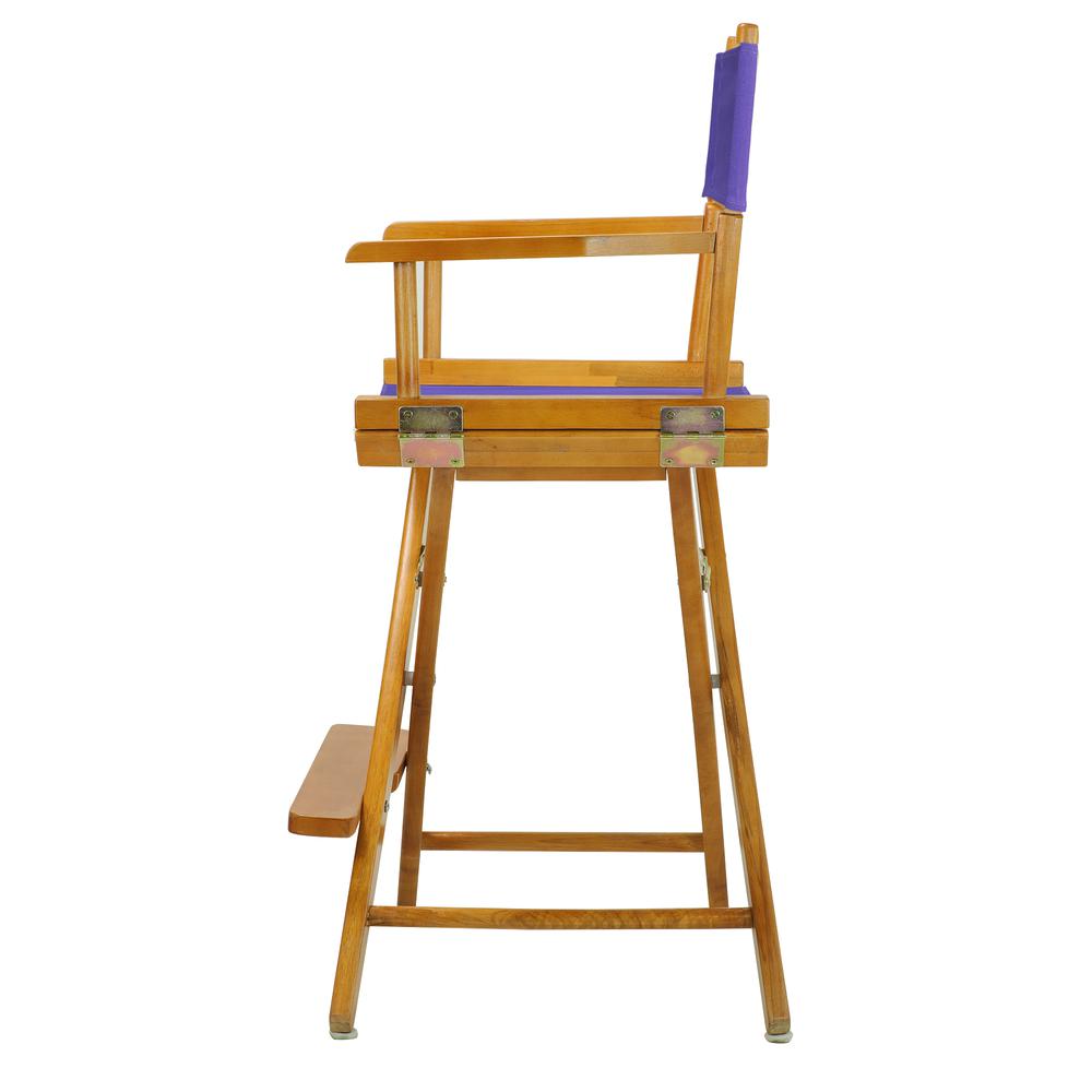 24'' Director's Chair Honey Oak Frame-Purple Canvas - Casual Home