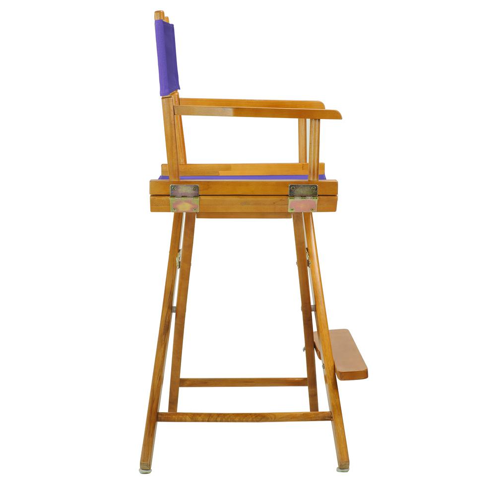 24'' Director's Chair Honey Oak Frame-Purple Canvas - Casual Home