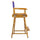 24'' Director's Chair Honey Oak Frame-Purple Canvas - Casual Home